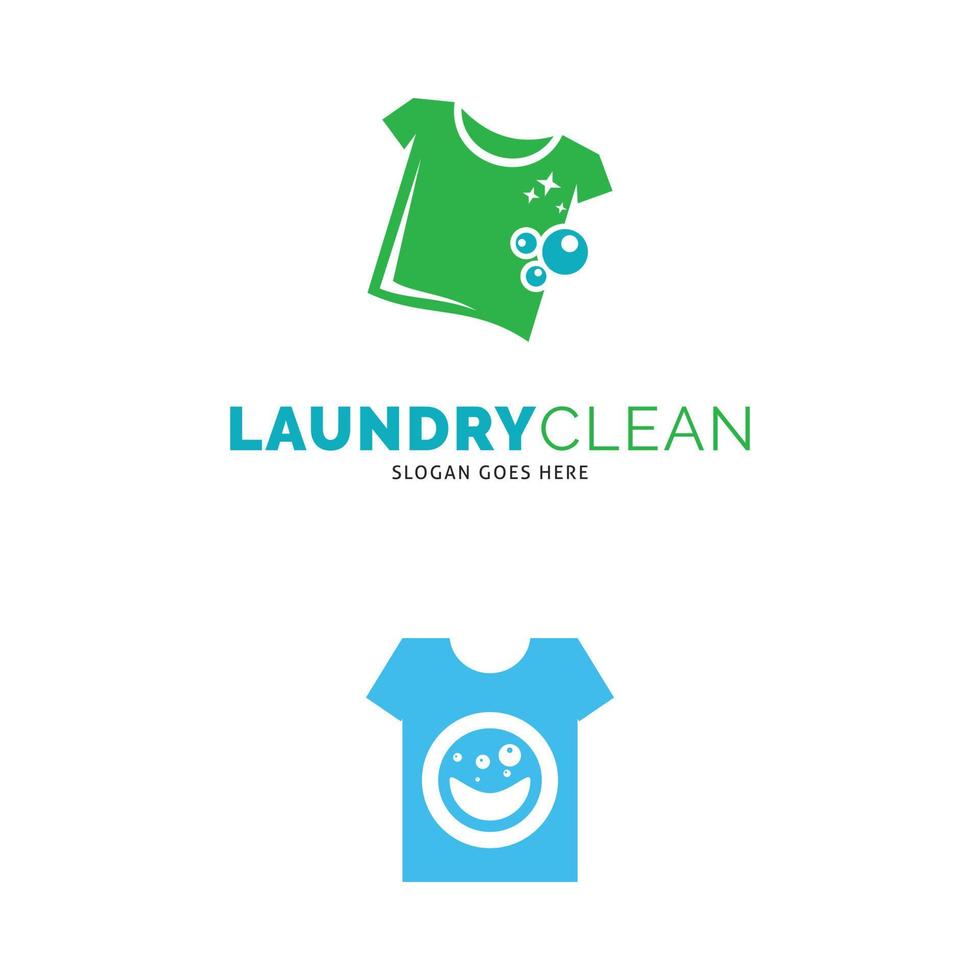 conjunto de diseño de ilustración de plantilla de logotipo de vector de icono de lavandería