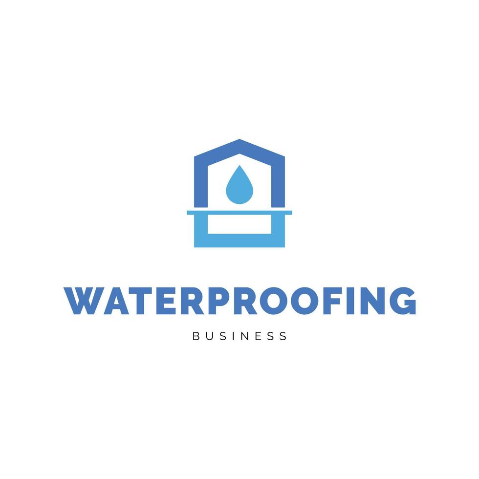 Basement waterproofing icon logo design inspiration vector