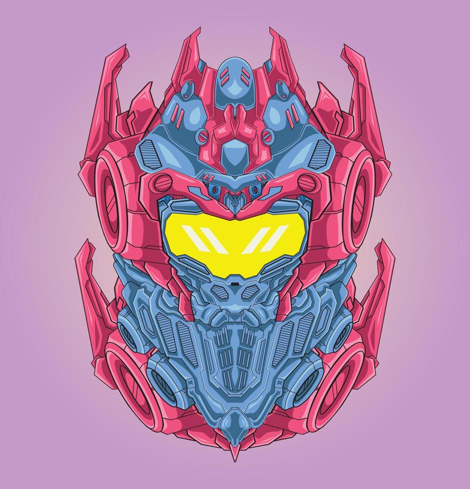 Illustration vector graphic cyborg robot knight