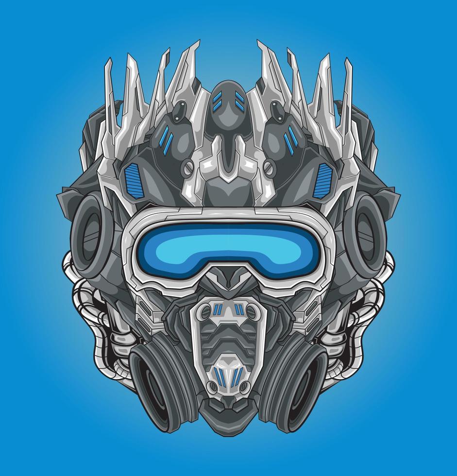 Mecha robotic design with modern illustration vector