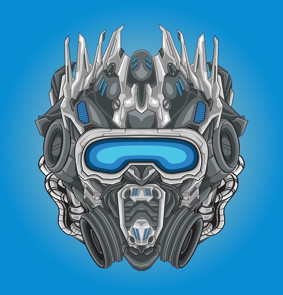 Mecha robotic design with modern illustration vector