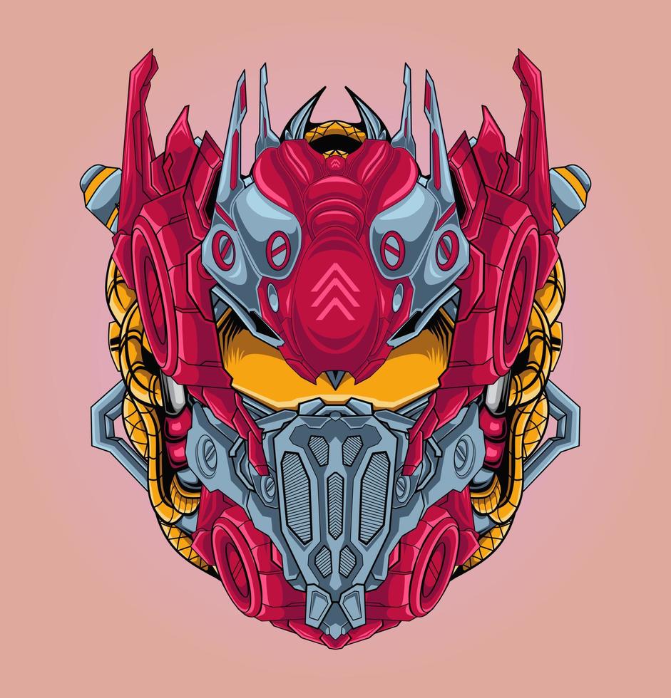 Illustration vector graphic of cyborg robot knight