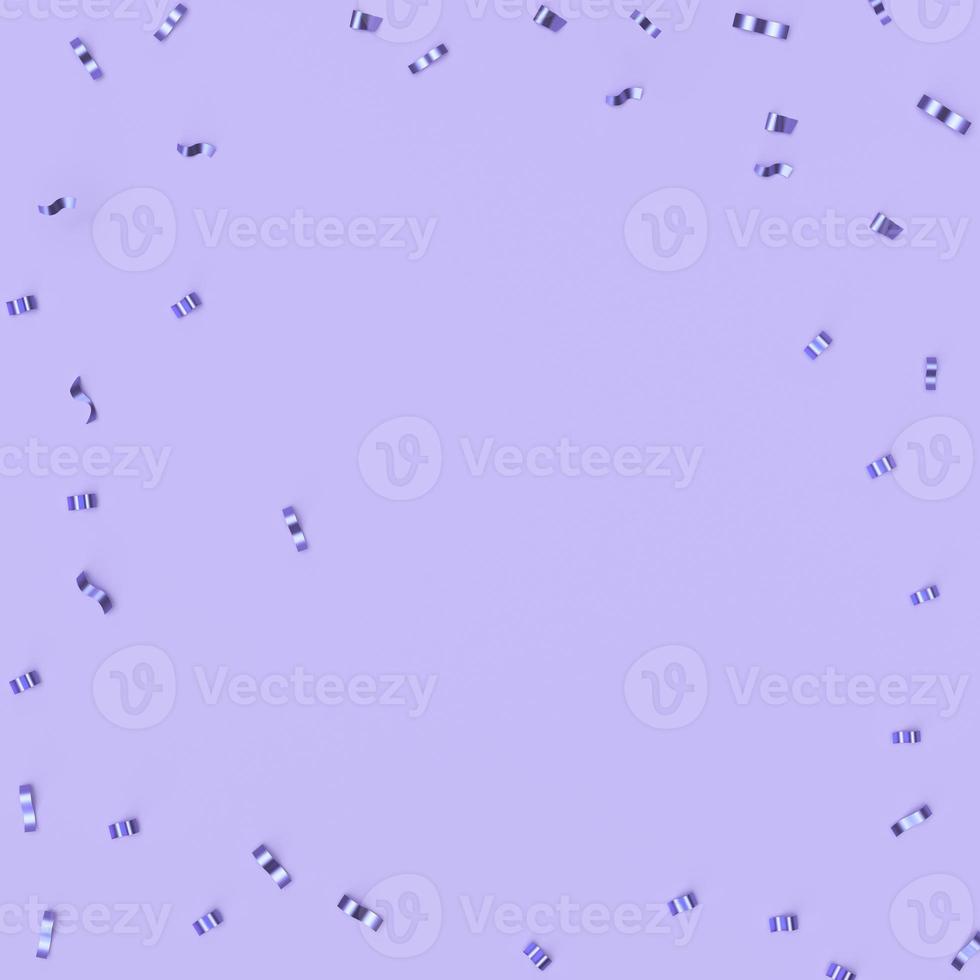 Spurs on a trendy pastel purple background. Festive background with confetti. photo