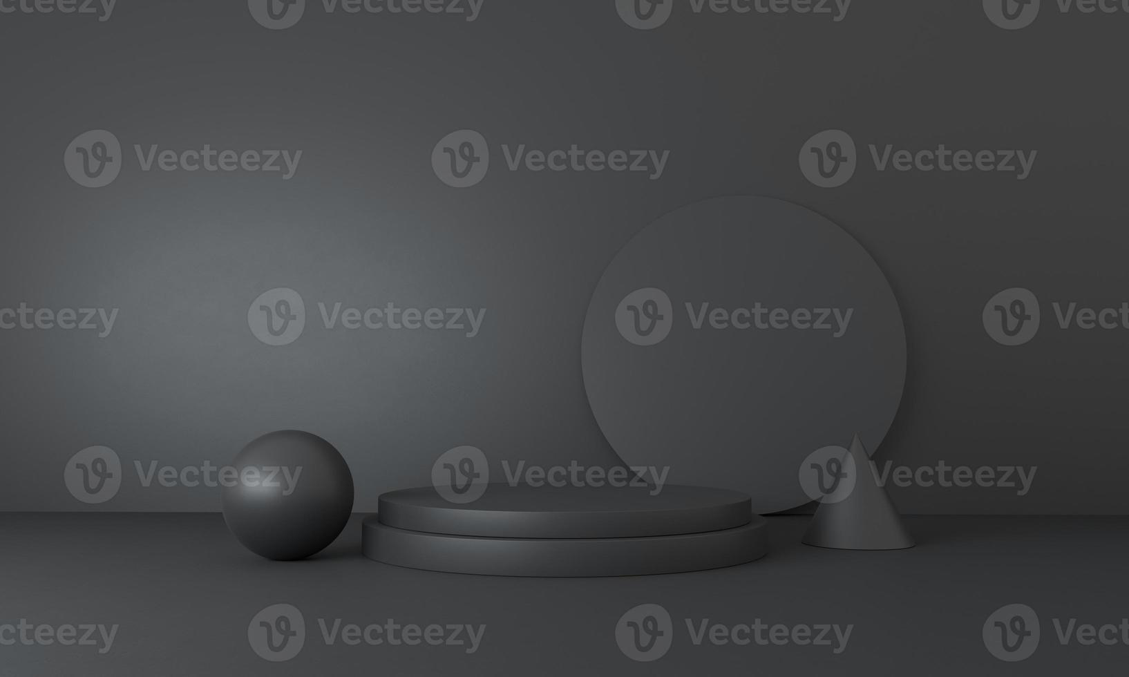 Mock up scene geometry shape podium for product display. Abstract black background. photo
