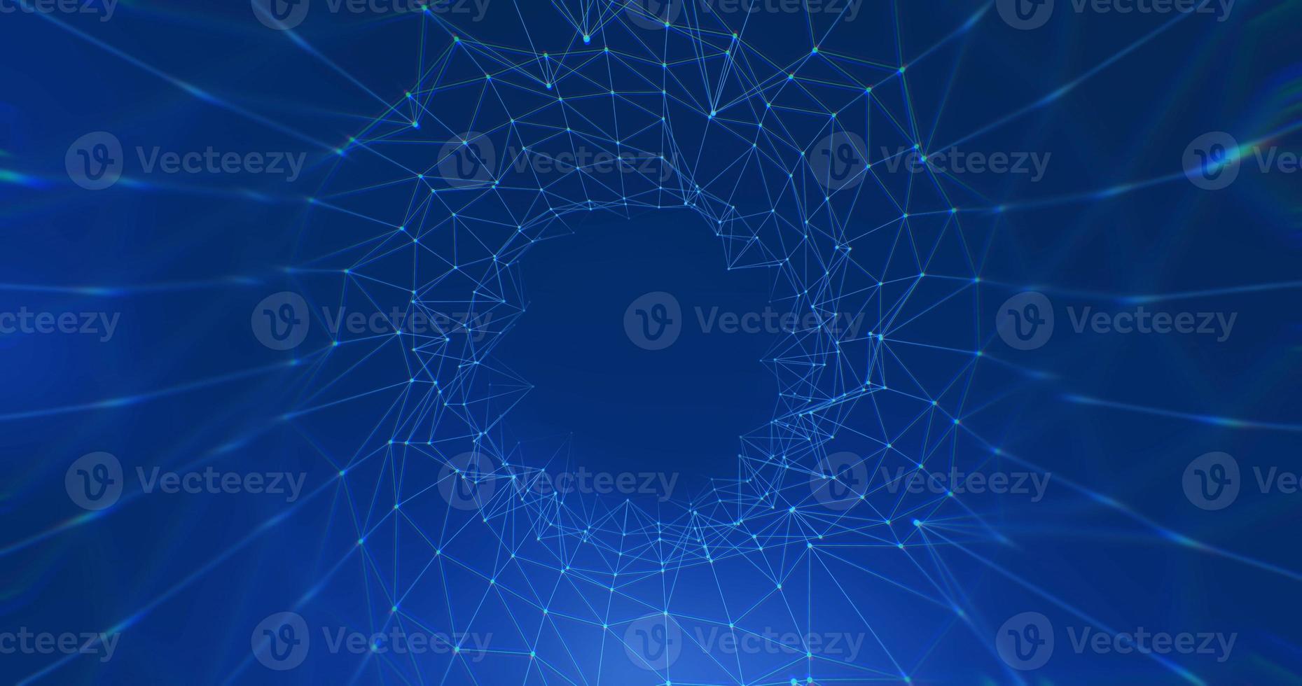 data tunnel, technological background, dot and line connection, futuristic matrix concept photo