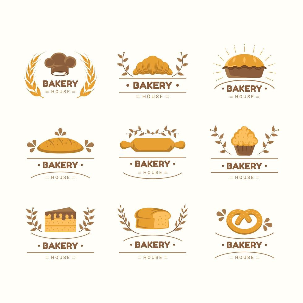 Set of Business Caterer Bakery Logos vector