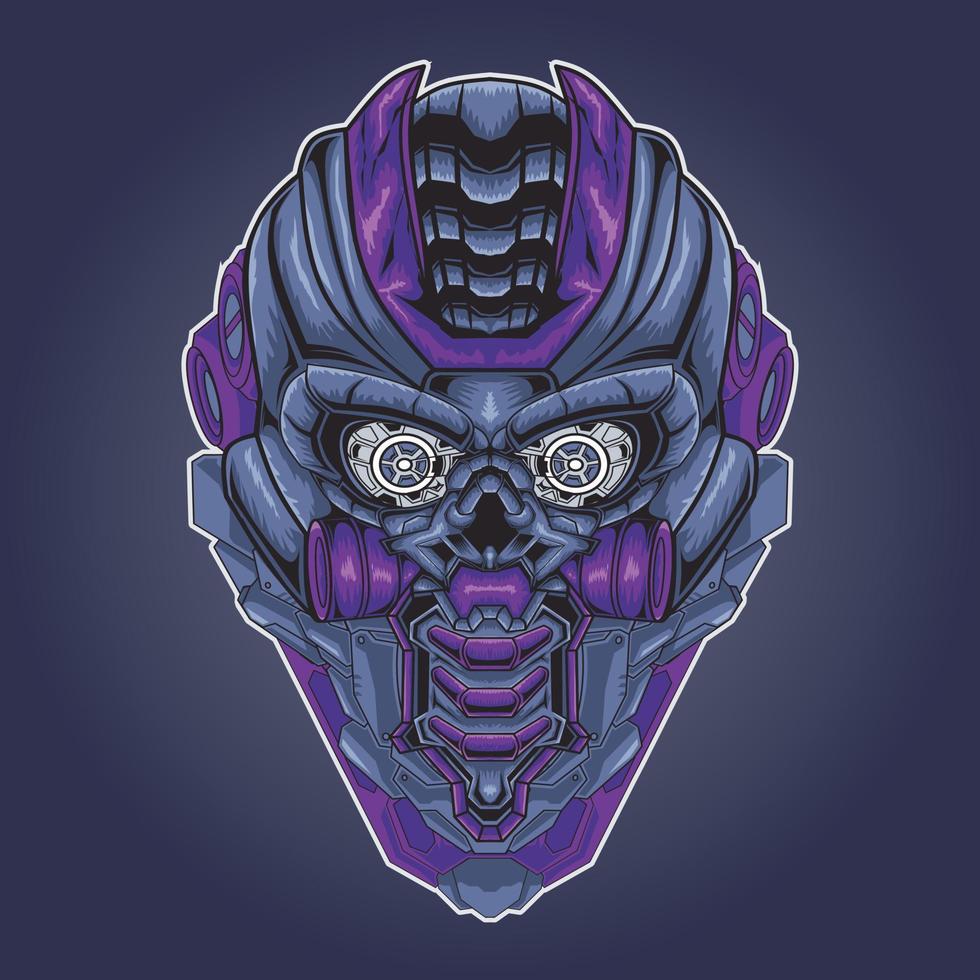 Mask robot mecha artwork illustration vector