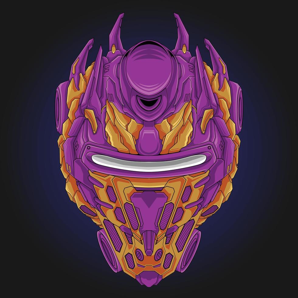 Vector of futuristic robot head illustration