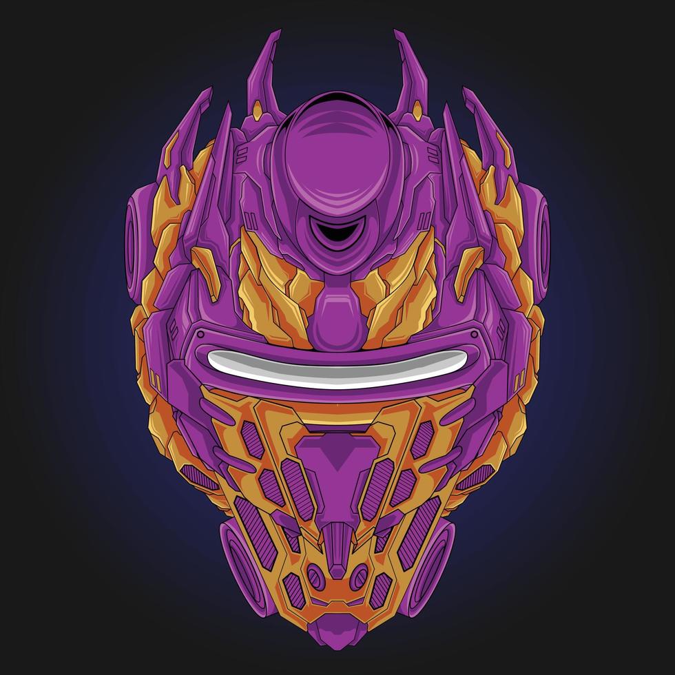 Vector of futuristic robot head illustration