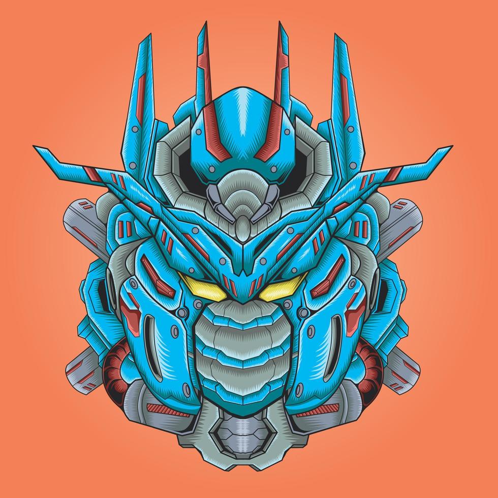 New robot warrior illustration vector