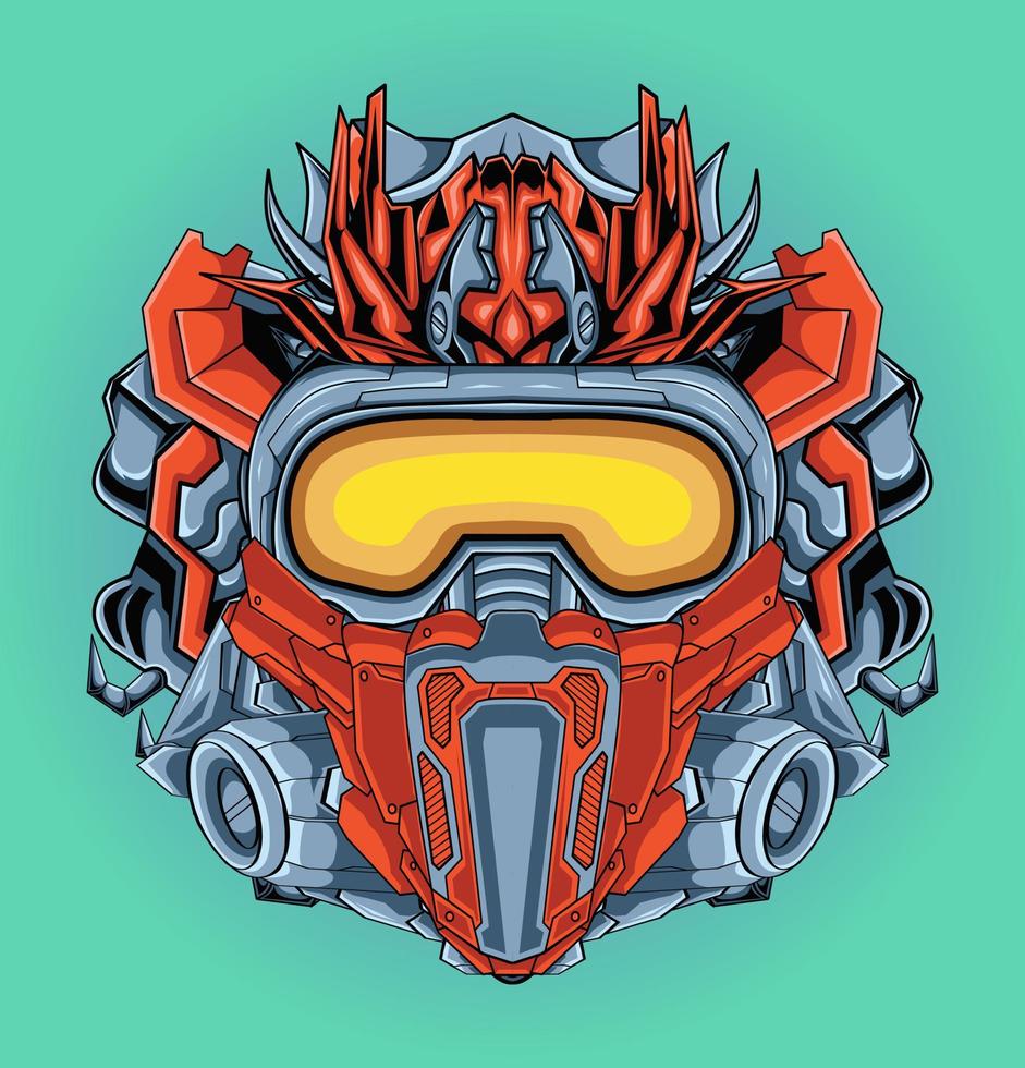 Robot design head detail design vector