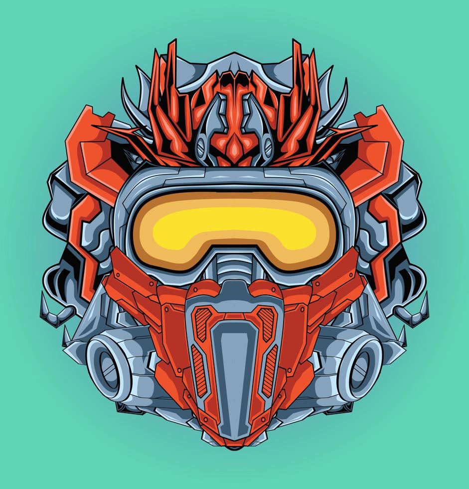 diseño de detalle de cabeza de diseño de robot vector