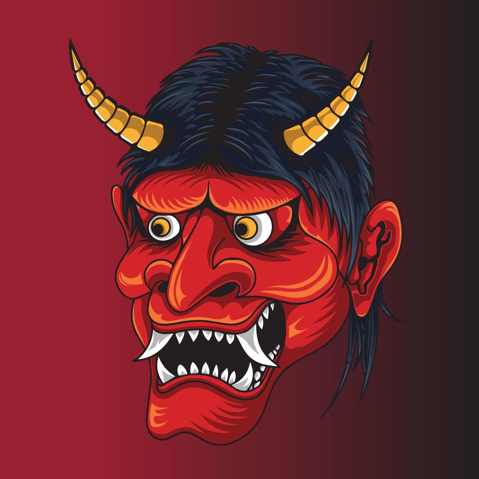 malvado diablo rojo ilustración vector