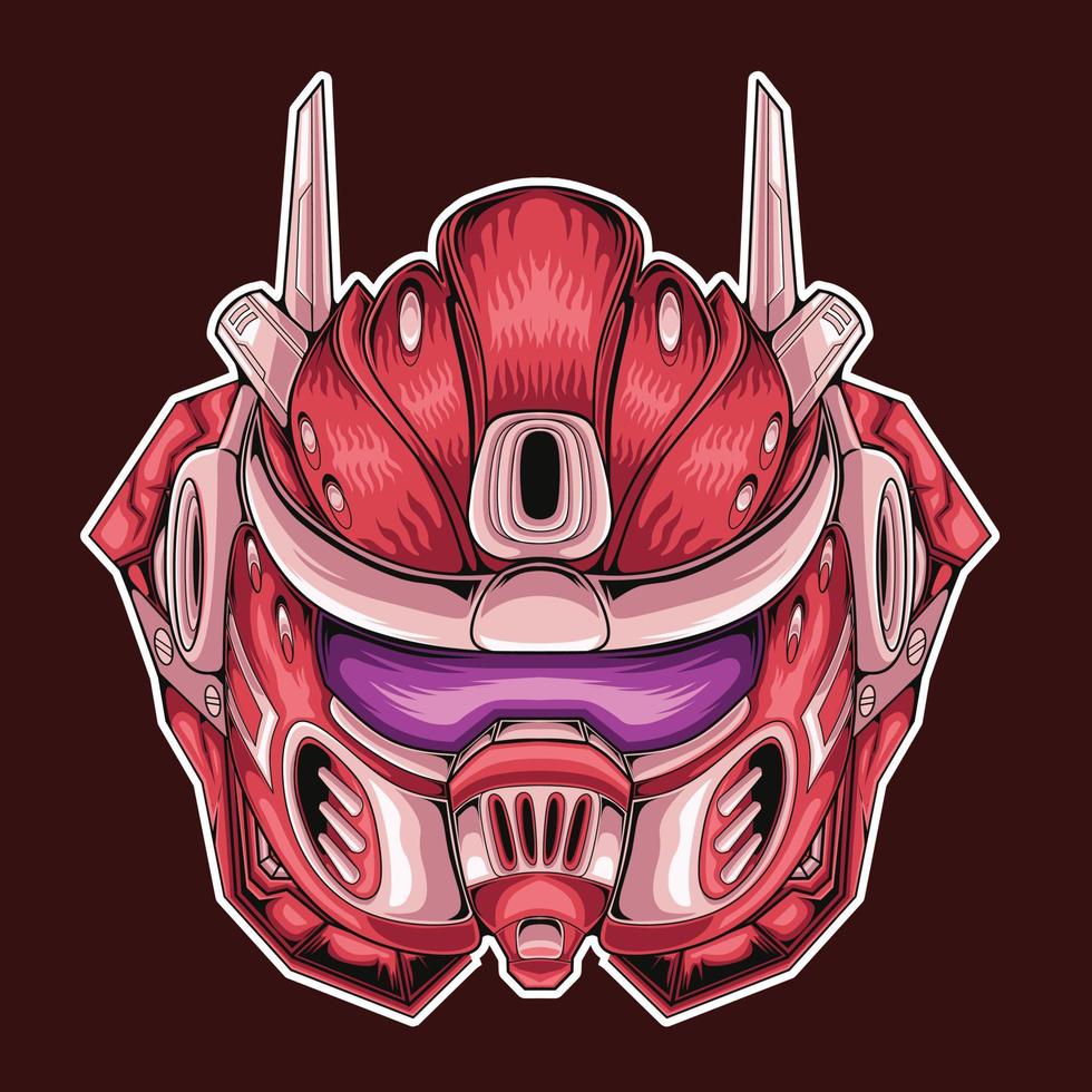 Mecha warrior robot llustration vector