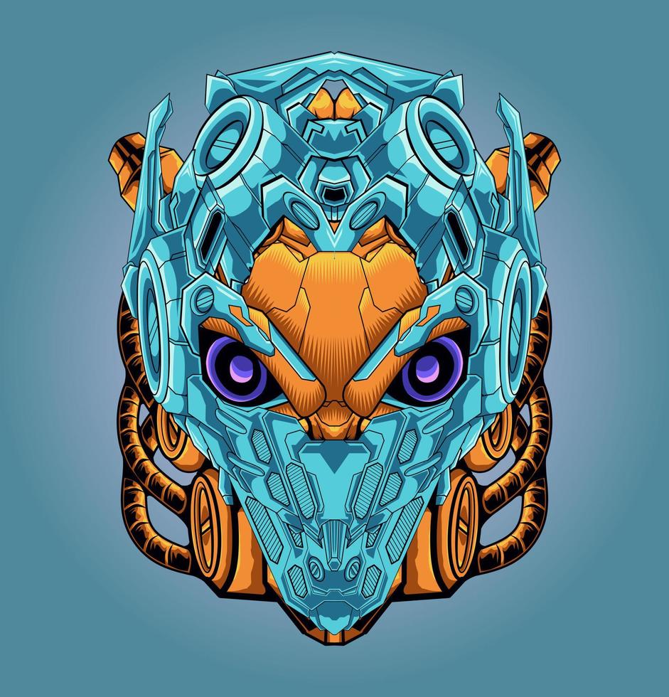 Mecha knight illustration for merchandise vector