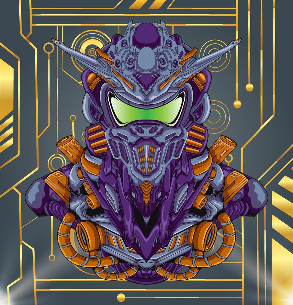 Robotic cyberpunk artwork 8564127 Vector Art at Vecteezy