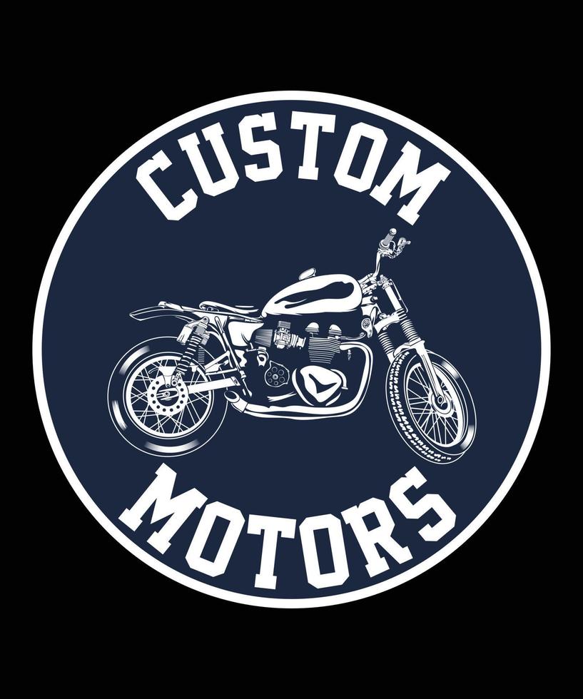 plantilla de diseño de camiseta de vector de motores personalizados