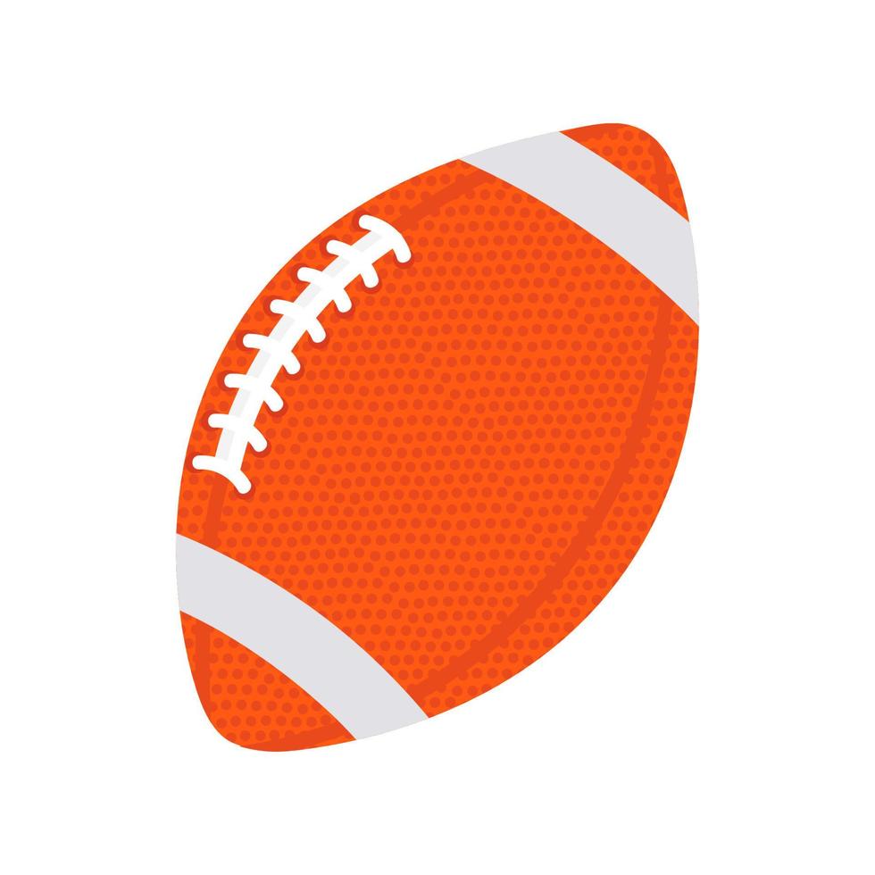 Vector Colorful Illustration of American Football ball isolated on white background