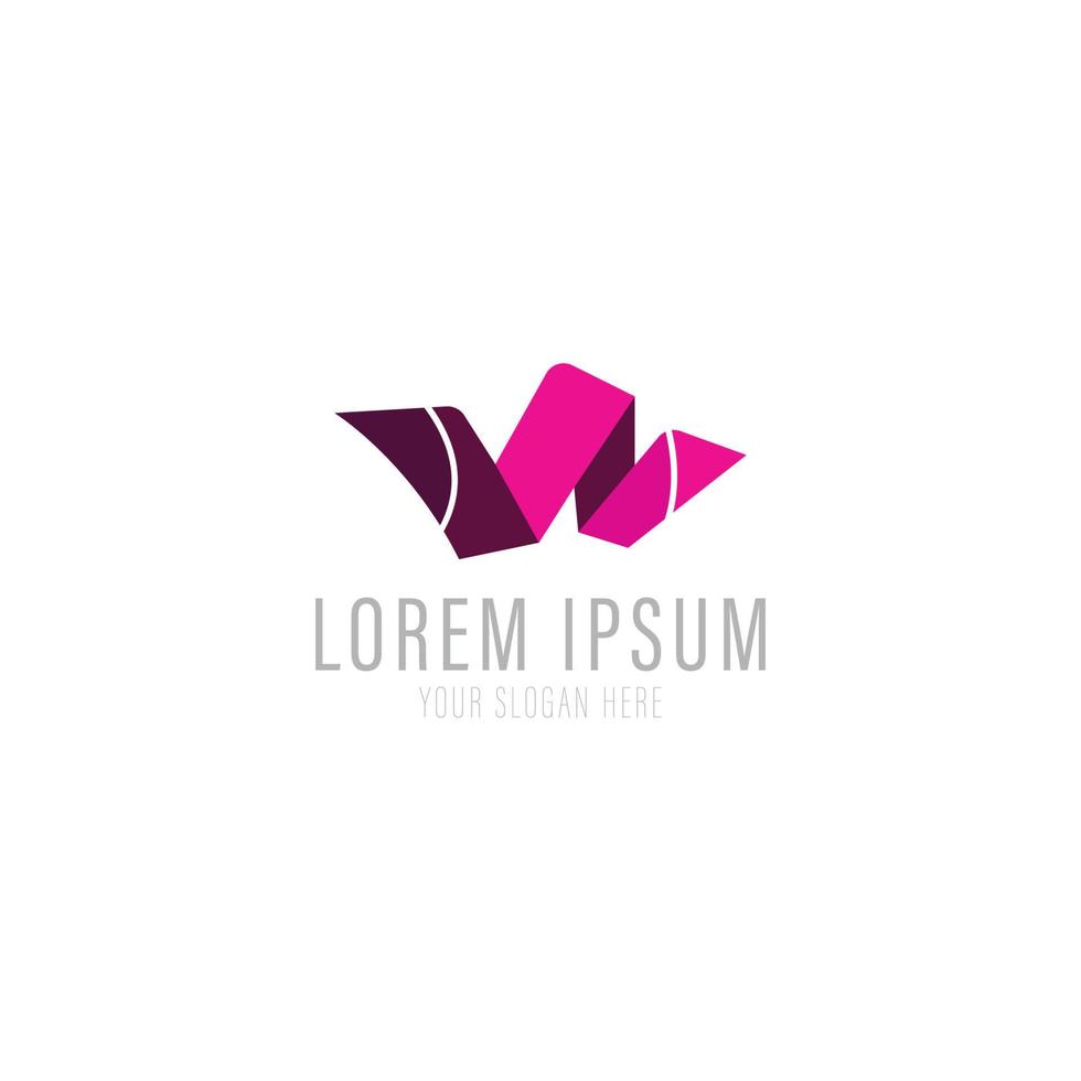 Letter W logo icon design template elements. vector