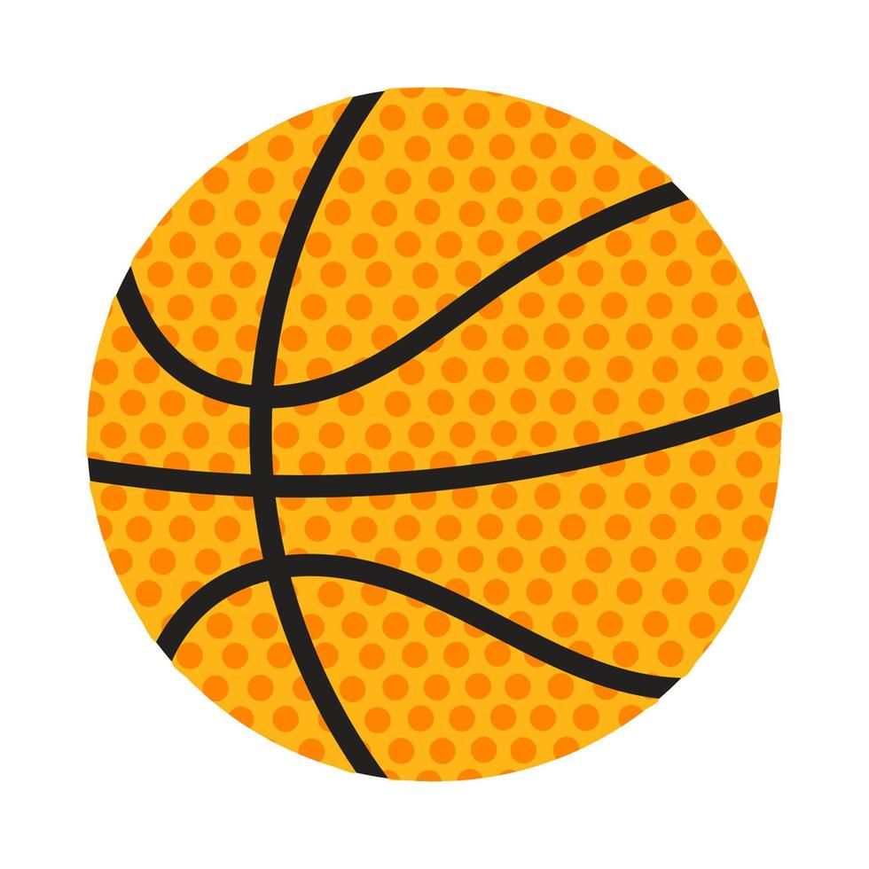 Vector ilustración colorida de pelota de baloncesto aislado sobre fondo blanco.