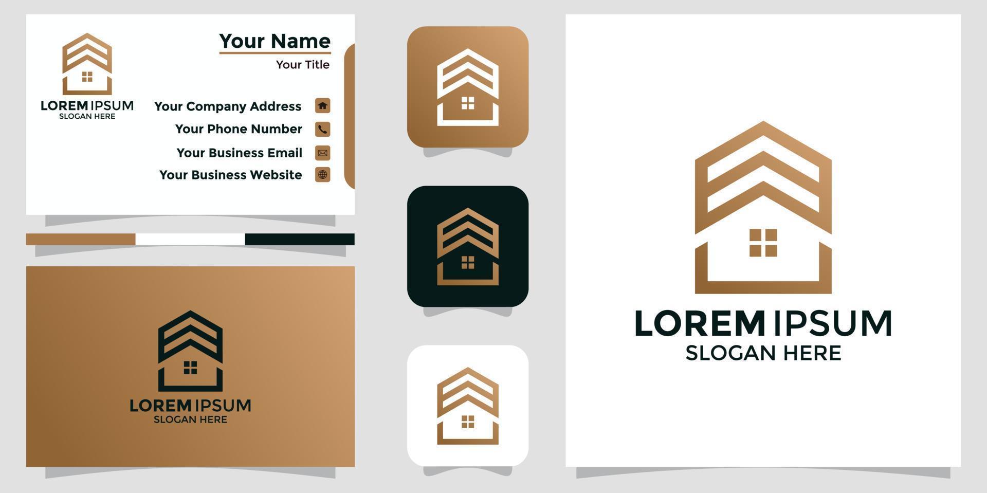 building design logo and branding card vector