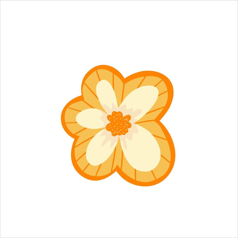 flor moderna aislada, gran diseño para cualquier propósito. diseño de ilustración vectorial flor rosa aislado sobre fondo blanco. primavera, jardín de verano vector