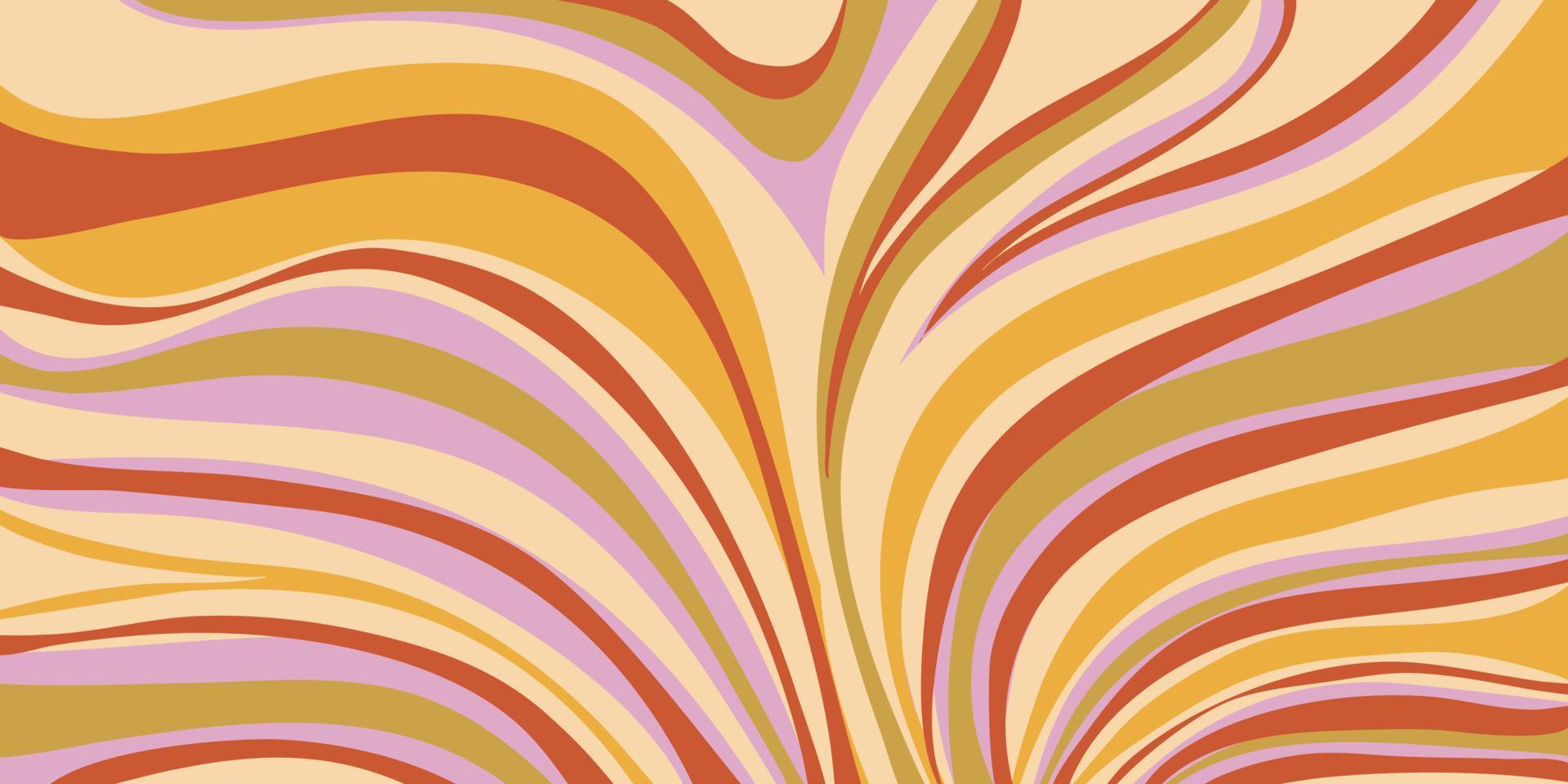 Psychedelic swirl groovy poster. Psychedelic retro wave wallpaper. Liquid groovy background. Vector design illustration.