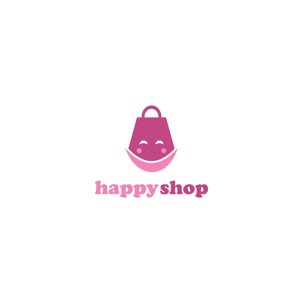 abstract happy shopping icon vector