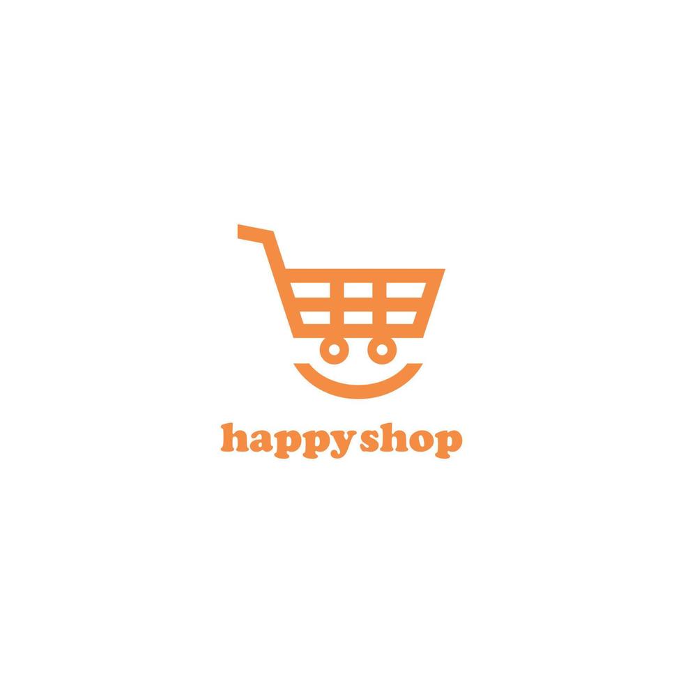 abstract logo happy shopping vector