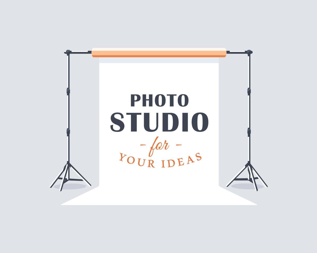 Photo studio label concept vector