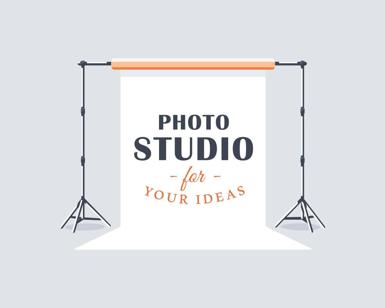 concepto de etiqueta de estudio fotográfico vector