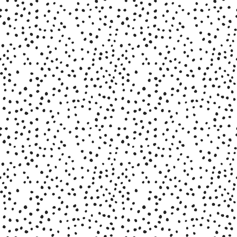 Hand drawn dots pattern. Doodle seamless background with small brush strokes, spots. Hipster monochrome print. vector