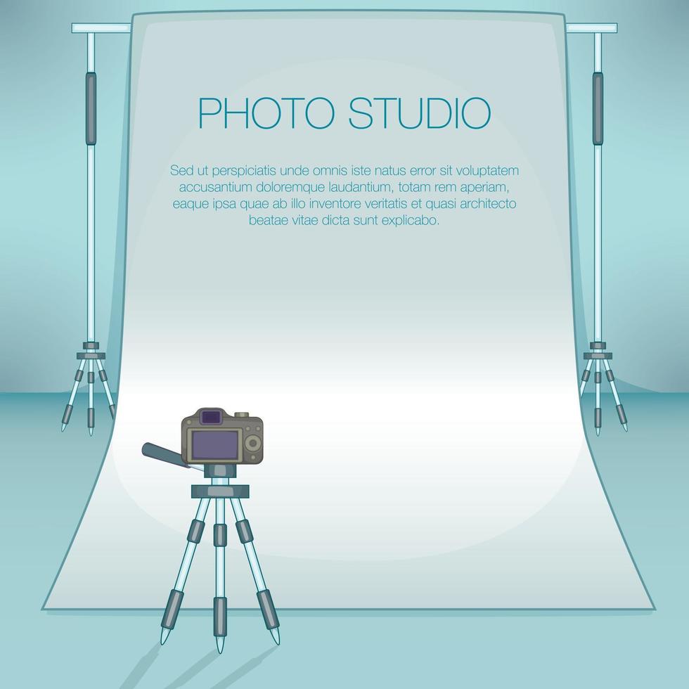 Photo studio concept, cartoon style vector