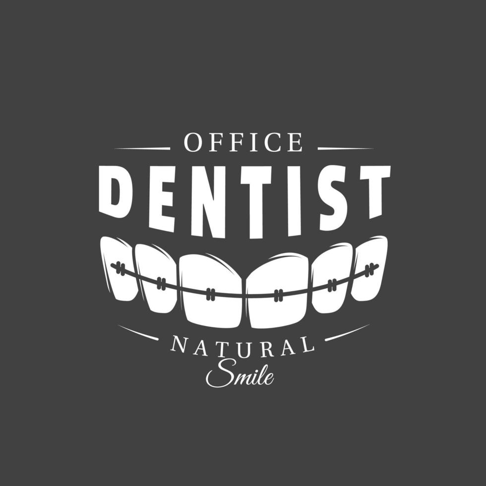 Vintage dental label vector