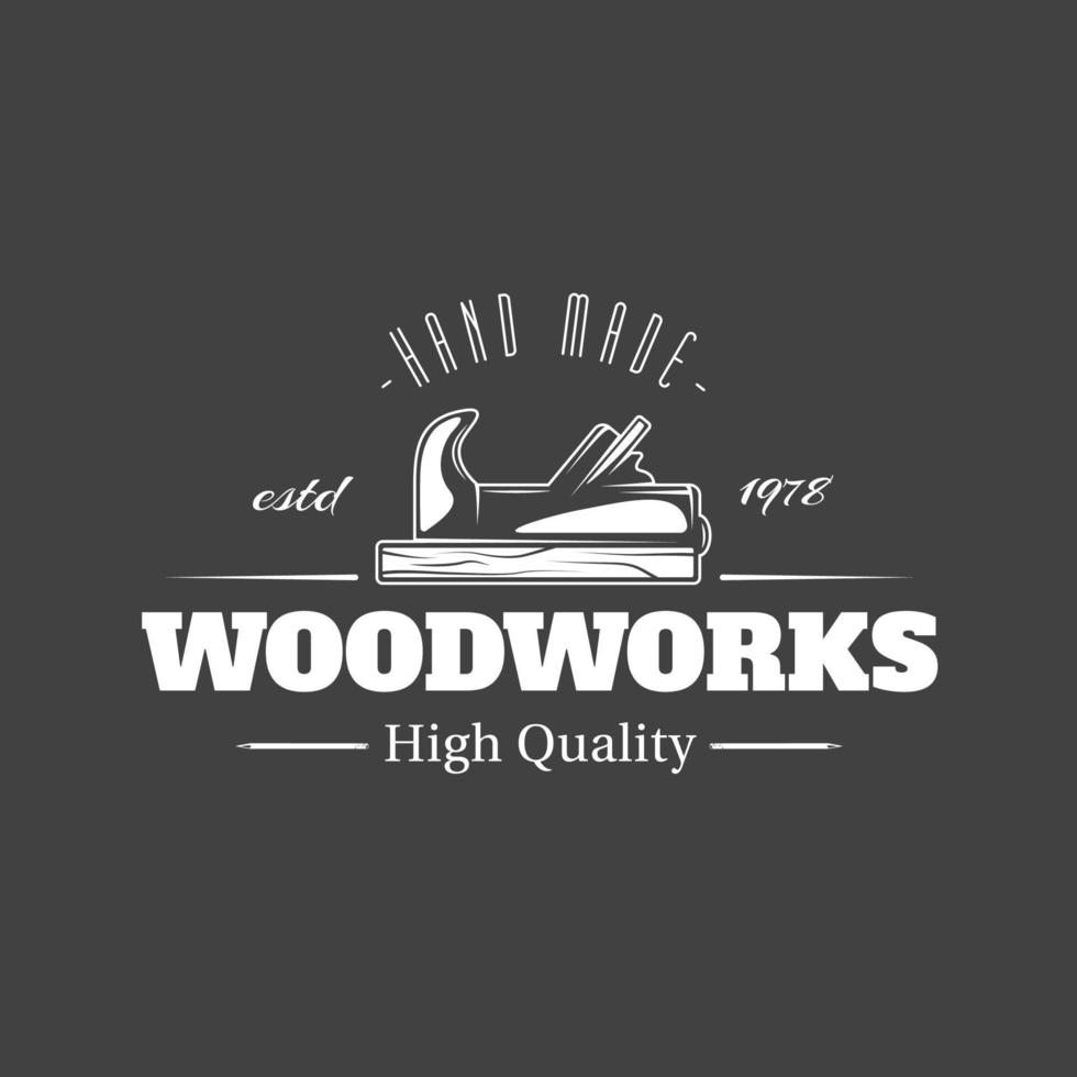 Carpentry label isolated on black background vector