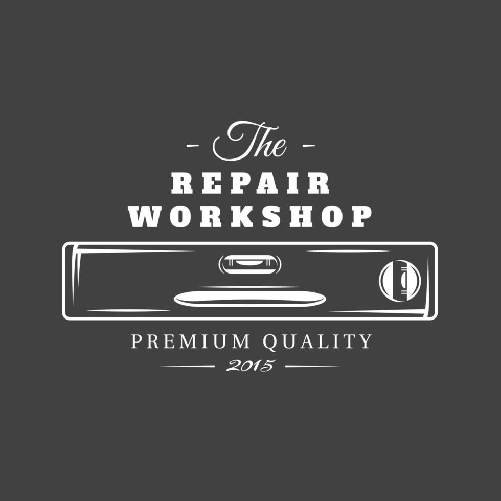 Carpentry label isolated on black background vector