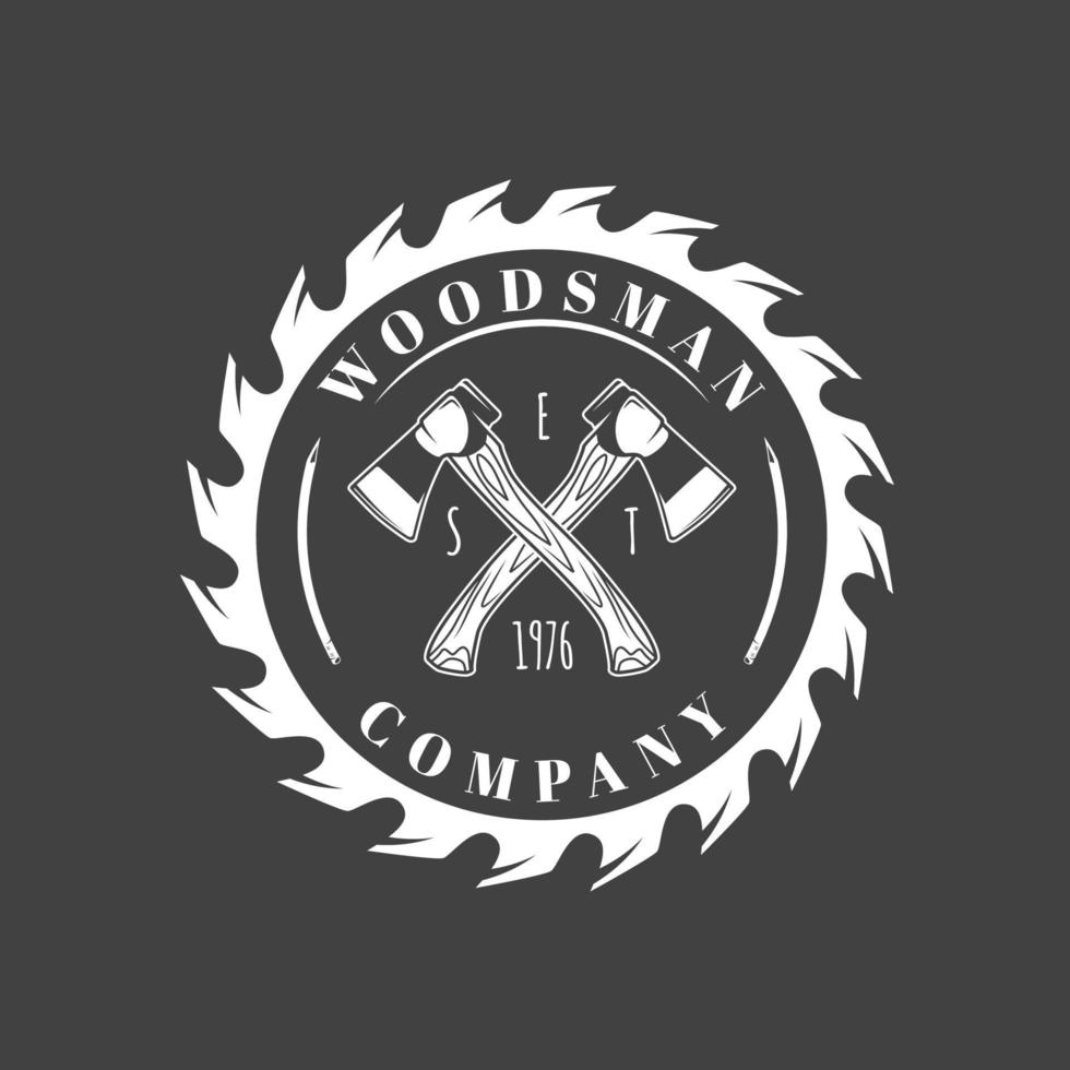 Carpentry label isolated on black background vector