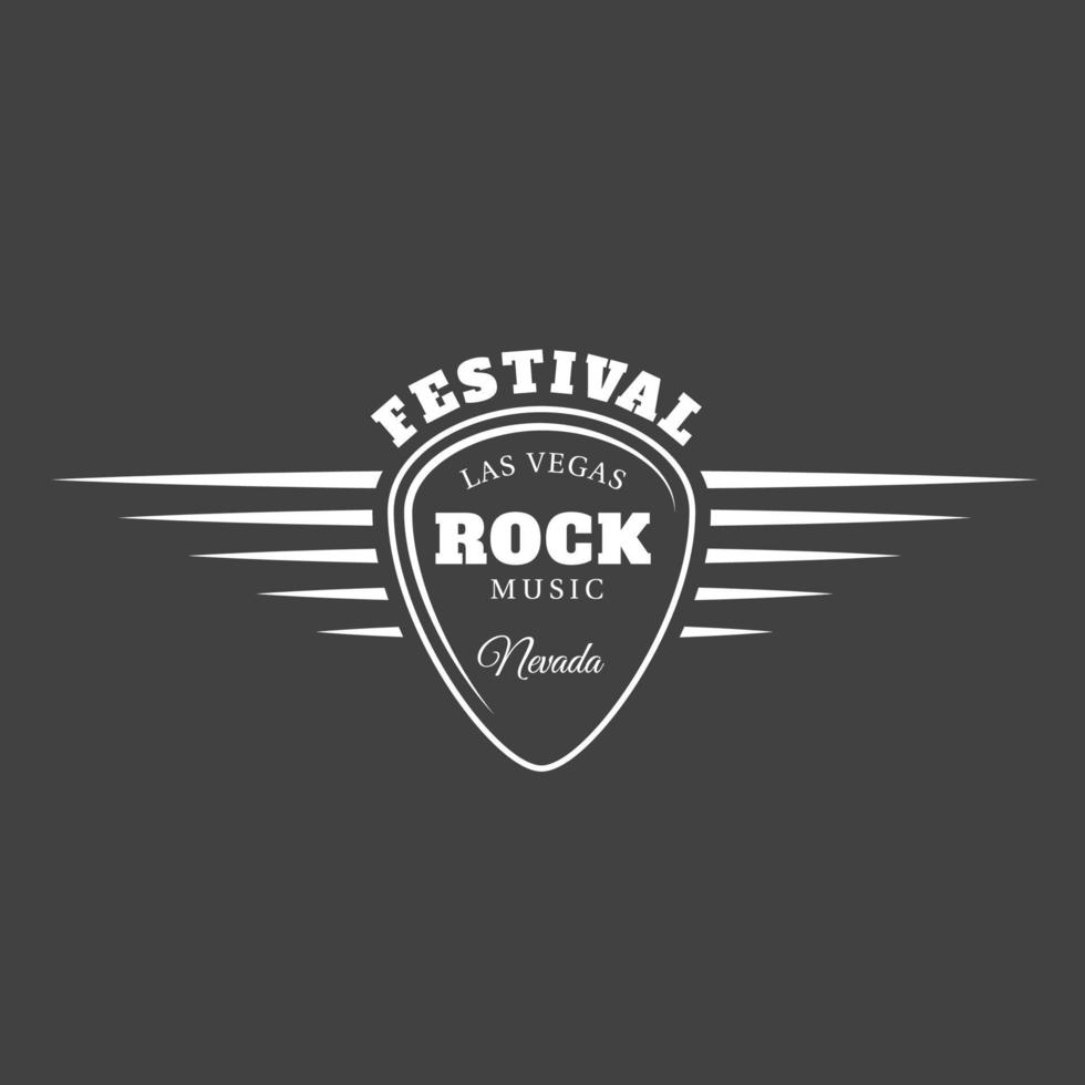 Music label isolated on black background vector