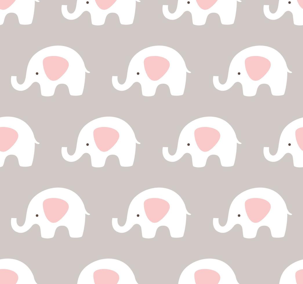 Cute elephants pattern. Seamless background. Pink, taupe, white pattern ...