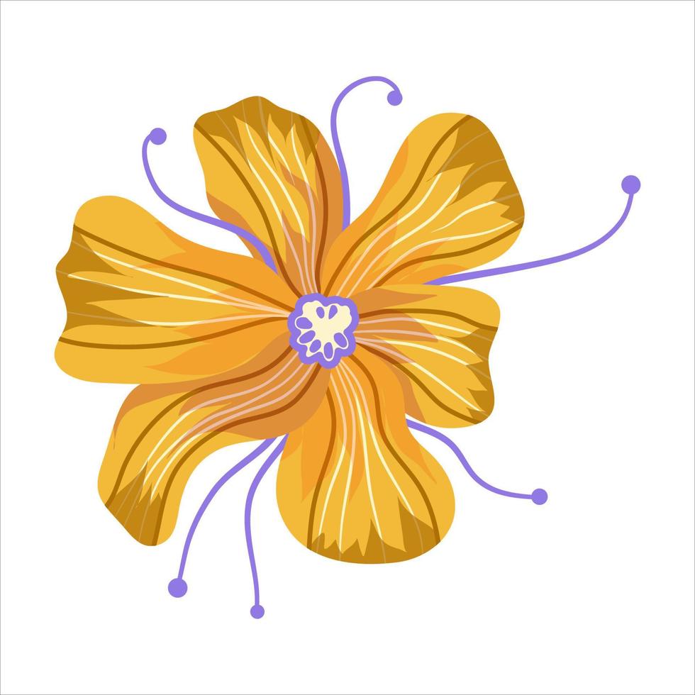 flor moderna aislada, gran diseño para cualquier propósito. diseño de ilustración vectorial flor rosa aislado sobre fondo blanco. primavera, jardín de verano vector