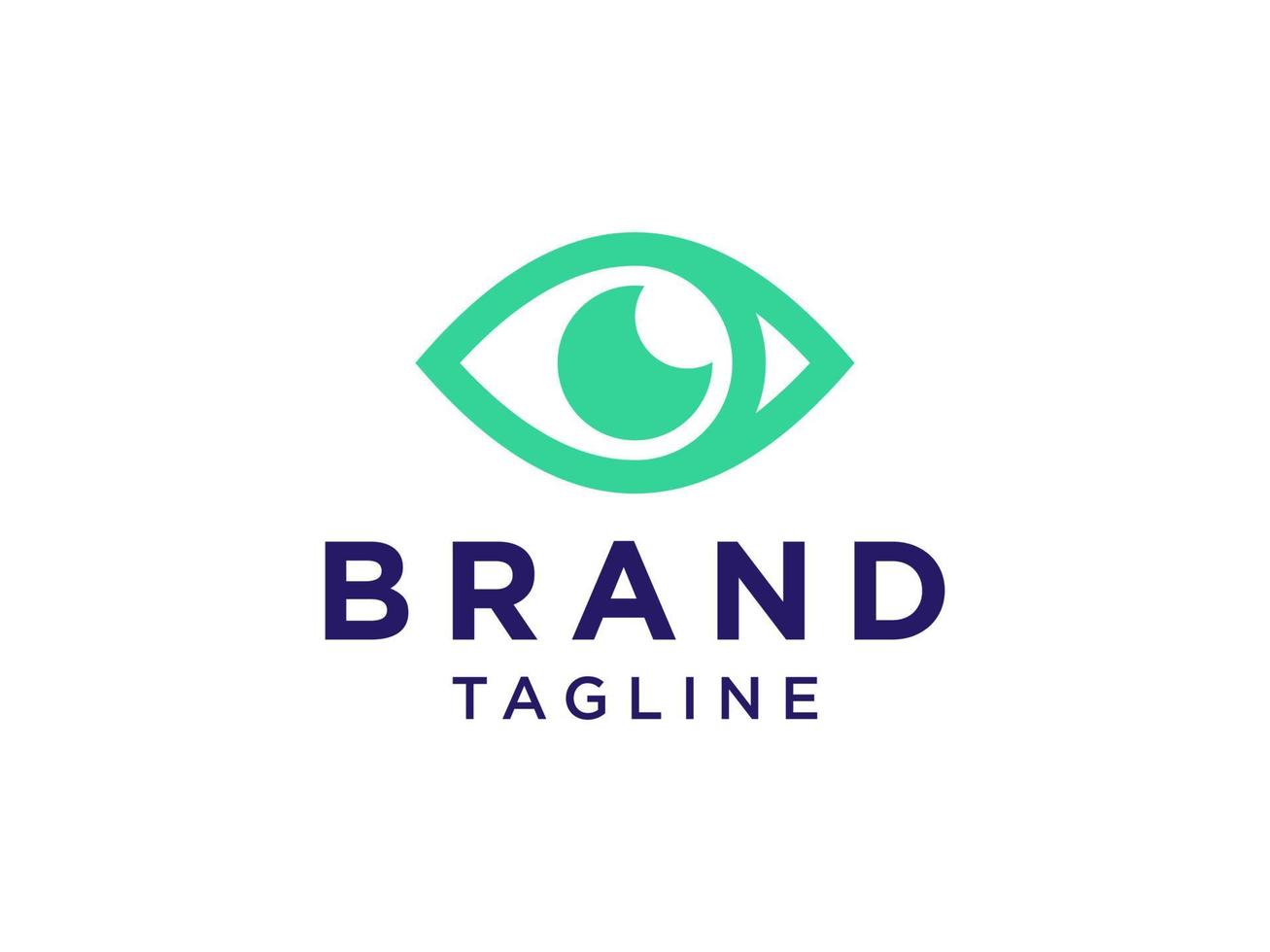Abstract Vision Eye Logo. Blue Geometric Waves with Eyeball inside. Infinity Camera Icon. Usable for Business and Technology Logos. Flat Vector Logo Design Template Element.