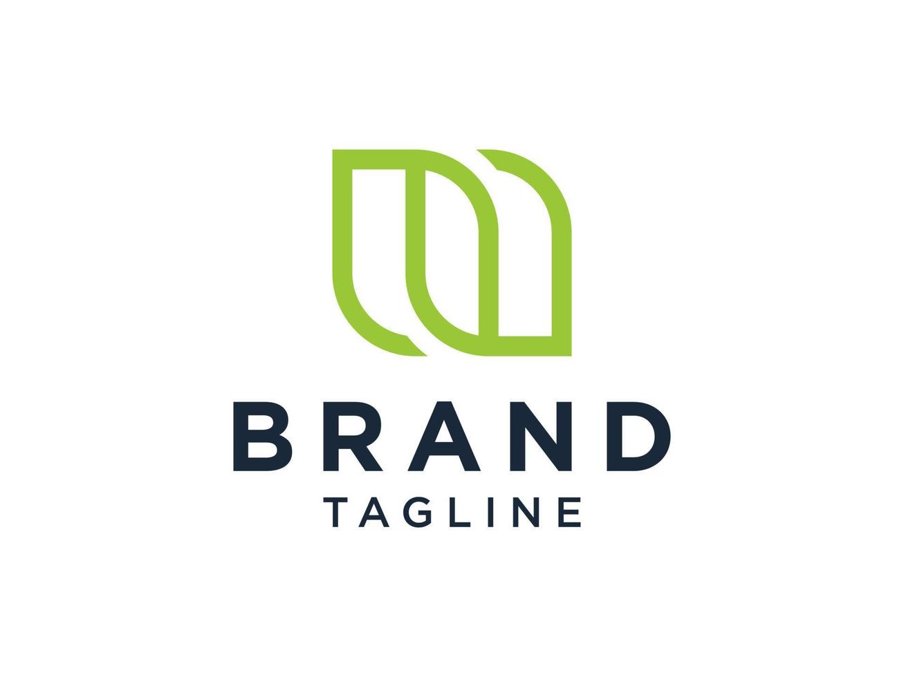 Abstract Initial Letter N Logo. Green with Negative Space Letter inside. Usable for Business and Technology Logos. Flat Vector Logo Design Template Element.