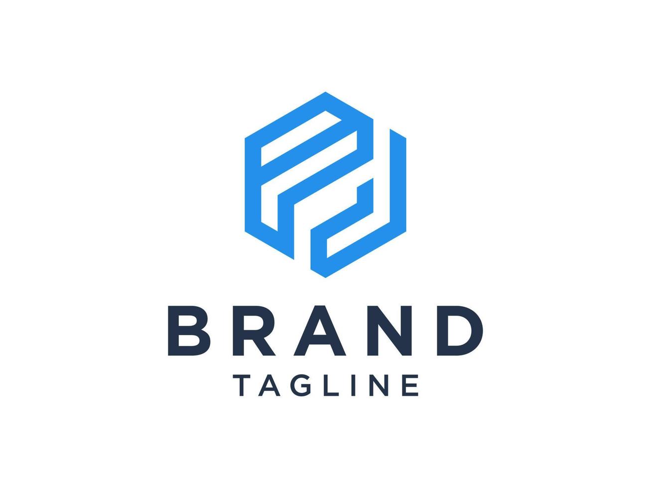 Hexagonal Line Letter P Logo. Usable for Business, Real Estate, Architecture, Construction and Building Logos. Flat Vector Logo Design Template Element.