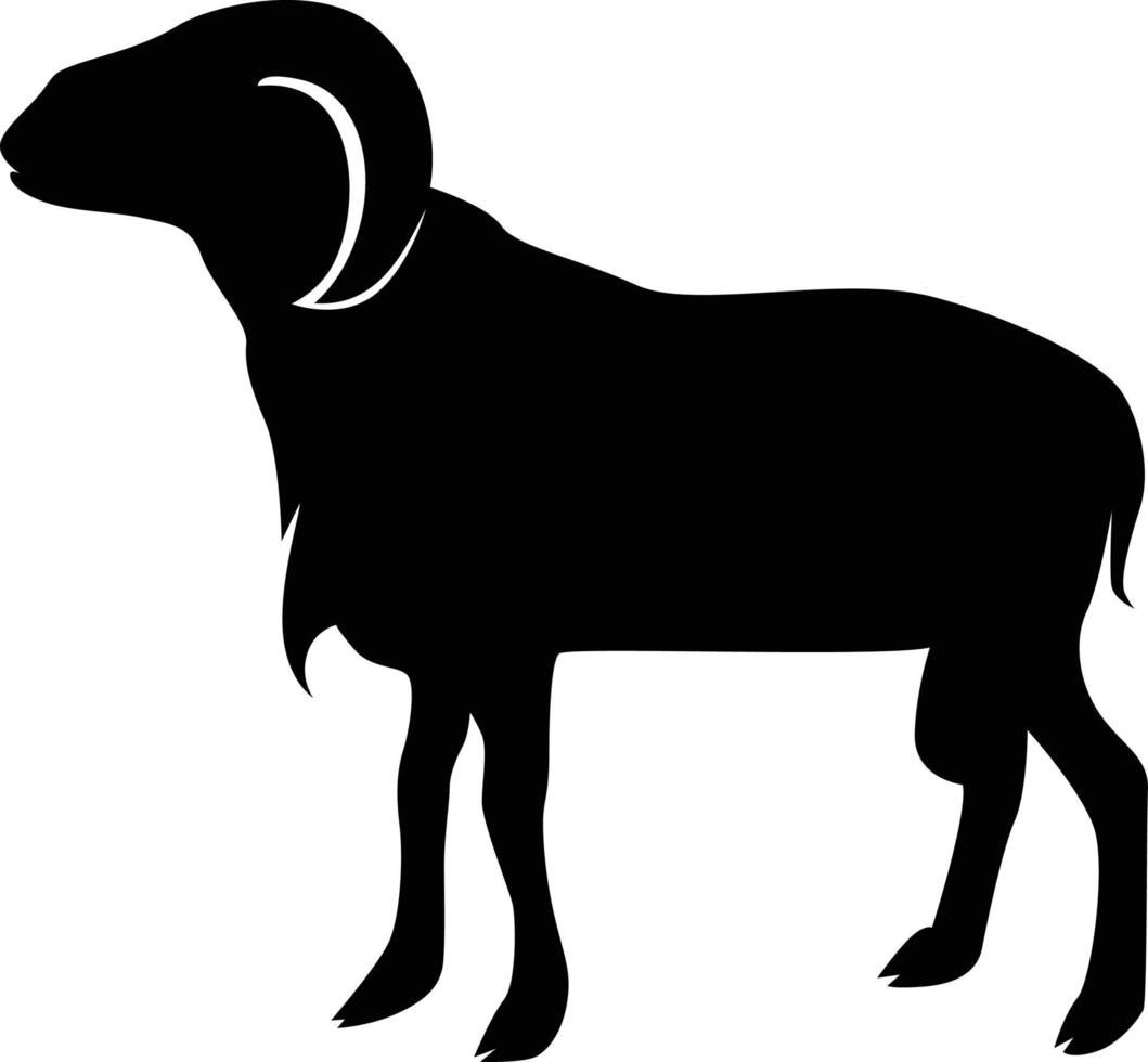 vector de ilustración única de silueta de oveja