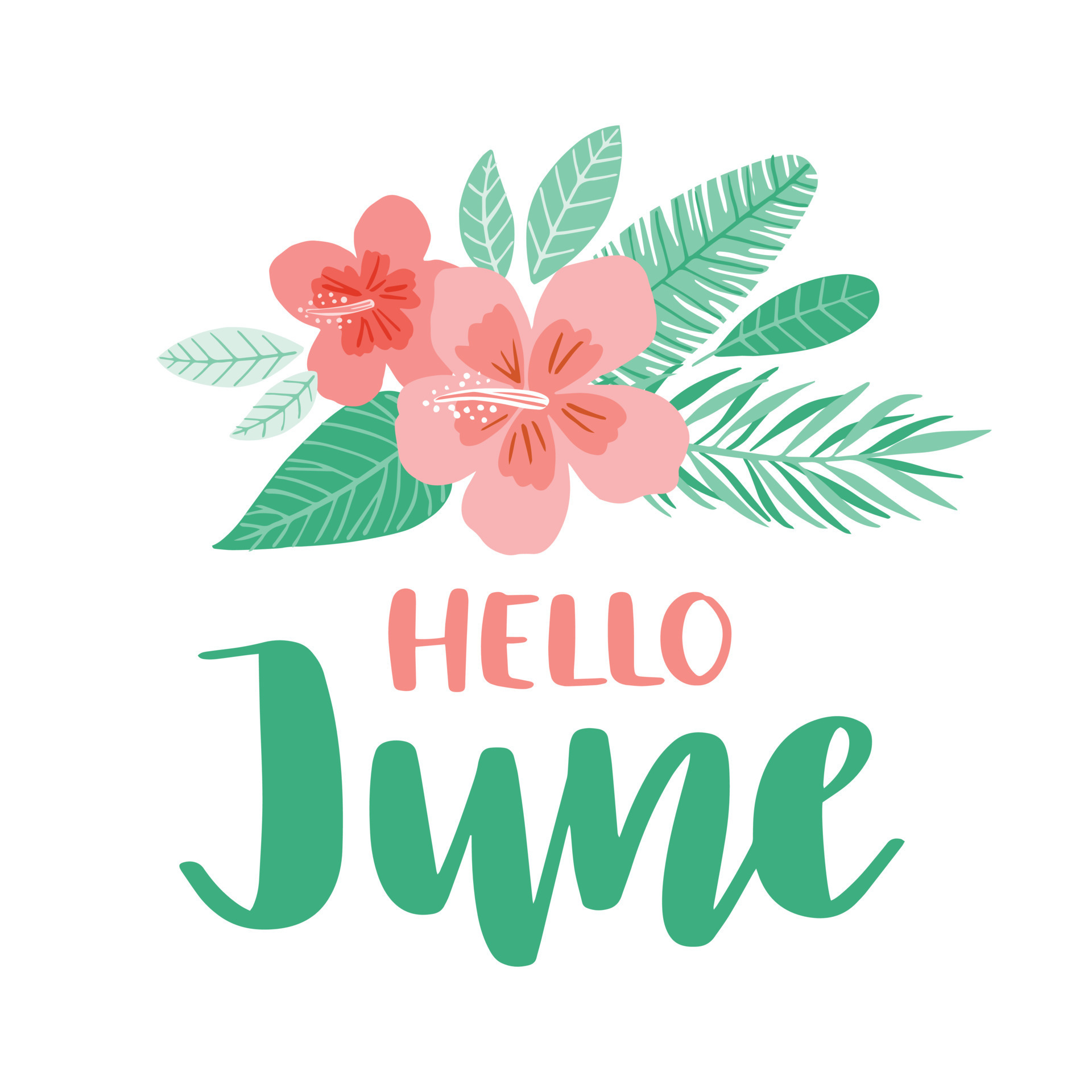June flowers clipart