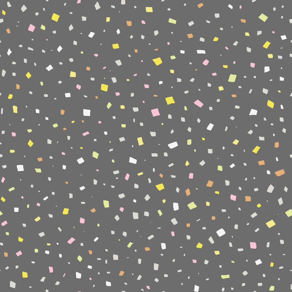 Confetti hand drawn vector pattern. Party seamless background. Colorful, happy repeating design.