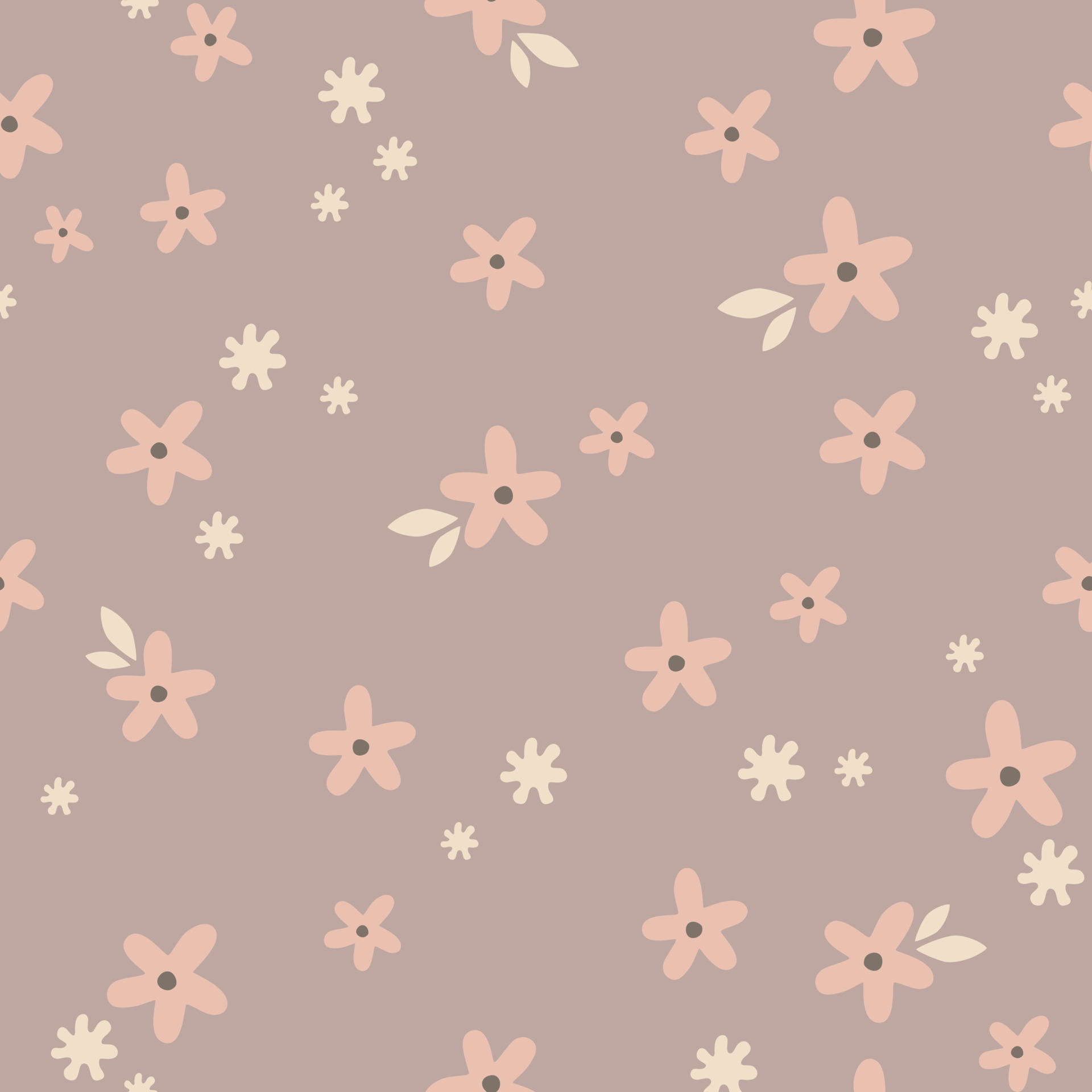 Vintage floral vector pattern. Seamless tiny flowers background ...