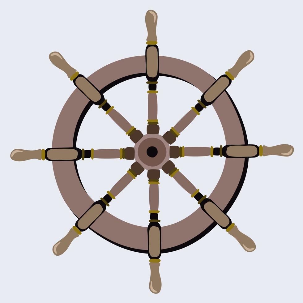 Vector illustration of steering wheel.
