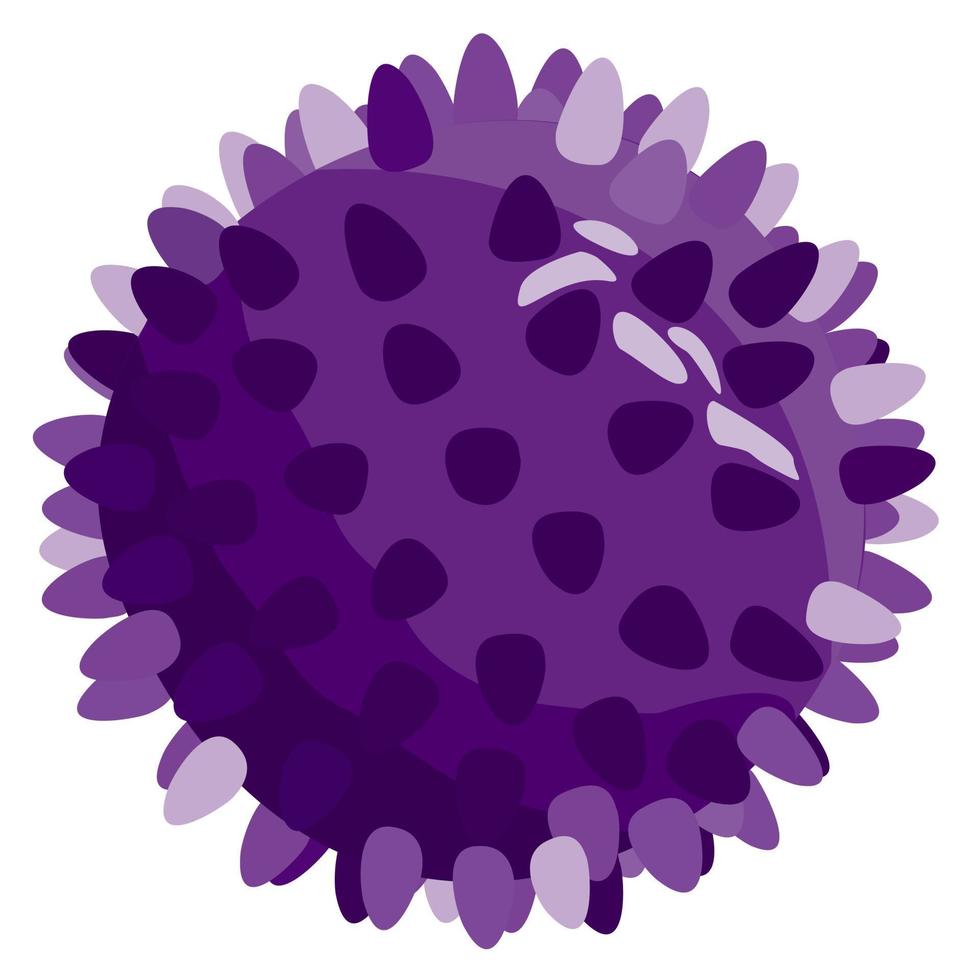 Vector isolated illustration of dark purple ball for pets.