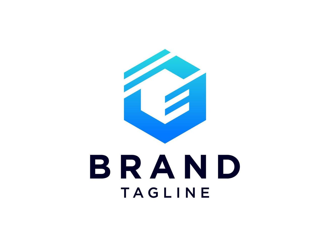 logotipo inicial de la letra g. estilo origami geométrico azul aislado sobre fondo blanco. utilizable para logotipos comerciales y de marca. elemento de plantilla de diseño de logotipo de vector plano.